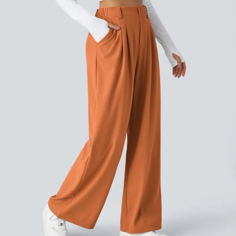 Halara orange corduroy pants
